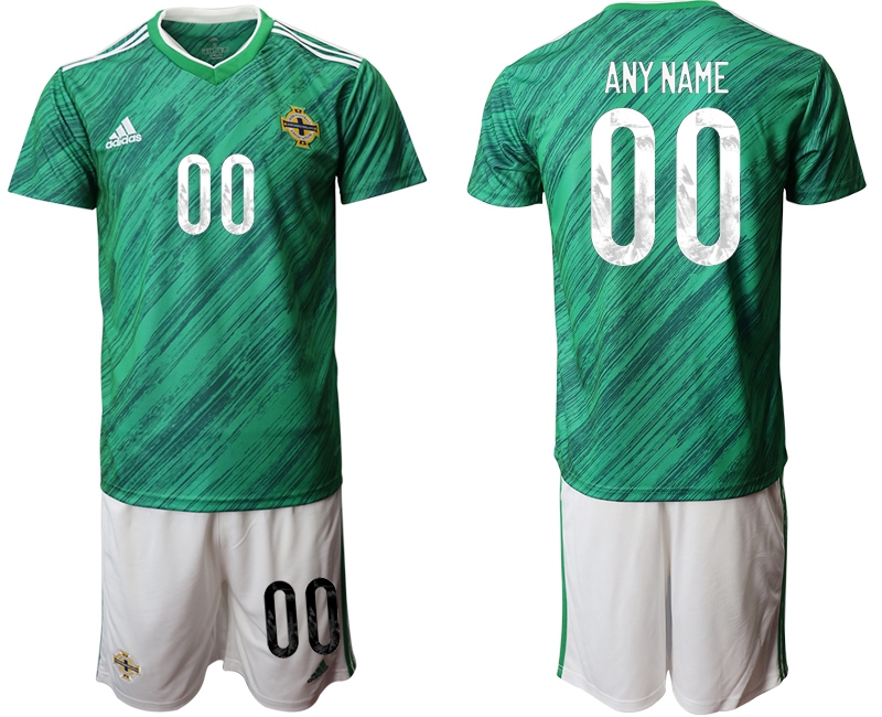 Men 2021 European Cup Northern Ireland green home customized Soccer Jersey->netherlands(holland) jersey->Soccer Country Jersey